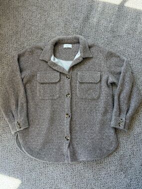 New Z Supply Tucker Jacket Shacket Medium Heather Latte